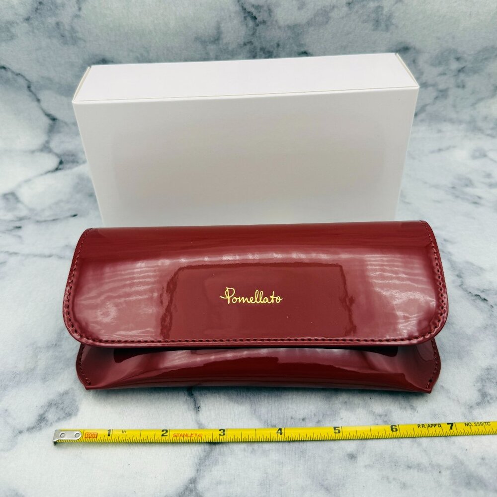 Pomellato Sunglasses Case Set, Faux Cinnamon Leather, White Boxed, Black Cloth - Picture 3 of 8